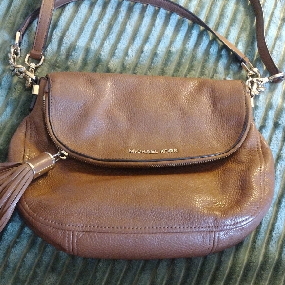 Michael Kors Brown Leather Shoulder Bag